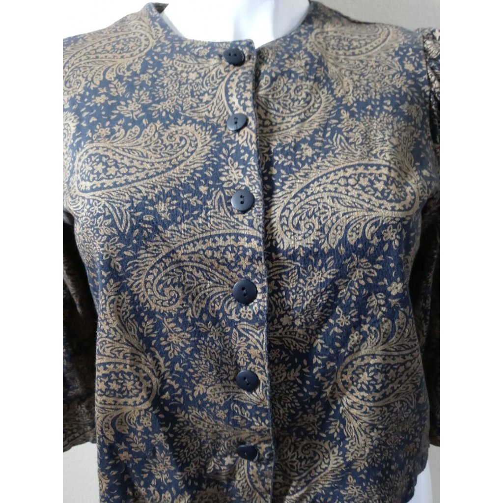 Miss Oops California Vintage Shoulder Pads Bottom Torerito Top Paisley Design